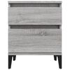 vidaXL Bedside Cabinet Set of 2 Grey Sonoma Engineered wood, metal