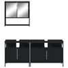 vidaXL Bathroom Furniture Set Black Engineered wood Bathroom Furniture Set