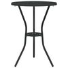 vidaXL Garden Bistro Set 3 pcs Black Aluminium
