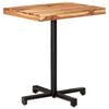 vidaXL Bistro Table Natural wood with black base Solid Acacia wood and iron