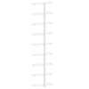 vidaXL Wall-mounted Wine Rack for 9 Bottles White Iron