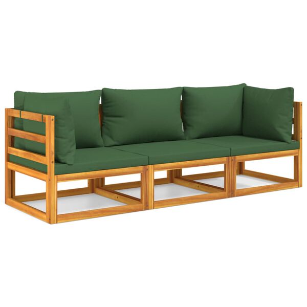 vidaXL Garden Lounge Set Brown, Green