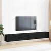 vidaXL TV Cabinet Set 3 pcs Black Oak 31.50 x 11.81 x 11.81 in