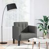 vidaXL Sofa Chair Dark grey Polyester fabric, Plywood, Foam, Spring Single