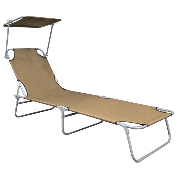 vidaXL Sunlounger Taupe