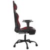vidaXL Gaming Chair Black and Wine Red Faux Leather, Metal, Plywood Medium