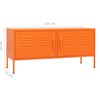 vidaXL TV Cabinet Orange Steel Medium Rectangular Modern Levelers