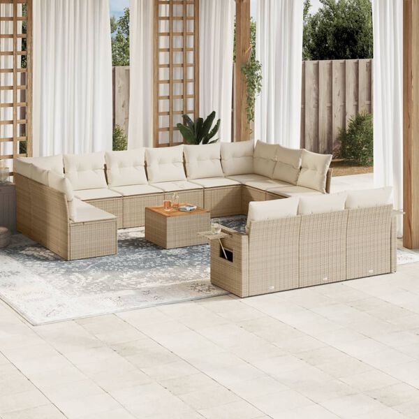 vidaXL Garden Sofa Set Beige