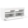 vidaXL TV Cabinet with LED Lights White 31.5x13.8x15.7"