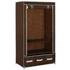 vidaXL Wardrobe Brown Non-woven fabric Medium Collapsible Wardrobe