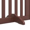 vidaXL Dog Gate Set of 6 Brown Poplar Wood with Water-based Paint