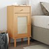 vidaXL Bedside Cabinet Brown Solid Pine Wood Medium Bedside Cabinet