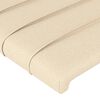 vidaXL LED Headboard Cream Polyester, Engineered Wood, Larch Wood, Foam