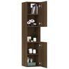 vidaXL Bathroom Cabinet Brown Oak Engineered Wood 11.8 x 11.8 x 51.2 in