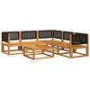 vidaXL Garden Sofa Set Black