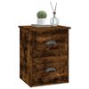 vidaXL Wall-mounted Bedside Cabinet Set of 2 Smoked Oak Engineered wood