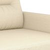 vidaXL Sofa Chair Cream Polyester Single Armchair Rectangular Modern