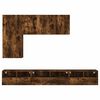 vidaXL TV Wall Cabinet Smoked Oak Engineered Wood Large TV Wall Cabinet