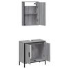 vidaXL Bathroom Furniture Set Gray Sonoma Engineered Wood Medium