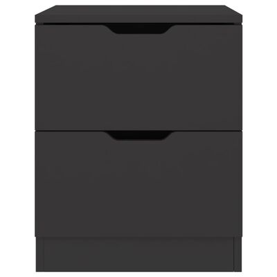 vidaXL Side Cabinets 2 pcs Black 15.7"x15.7"x19.7" Engineered Wood