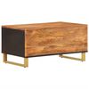 vidaXL Coffee Table Brown and Black Solid mango wood, MDF, iron Medium