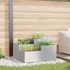 vidaXL Garden Planter Silver 100 x 100 x 48 cm Stainless steel