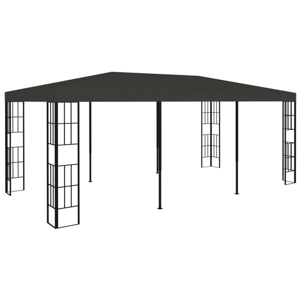 vidaXL Gazebo Charcoal Polyester fabric 9.8x19.7ft Decorative Accents