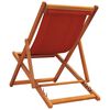 vidaXL Folding Beach Chair Set of 2 Red