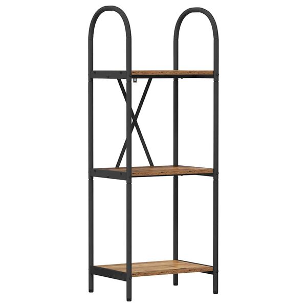 vidaXL Bookshelf Old Wood 15.75 x 11.81 x 42.91 in Engineered wood