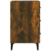 vidaXL Bedside Cabinet Smoked Oak Engineered wood, metal Standard
