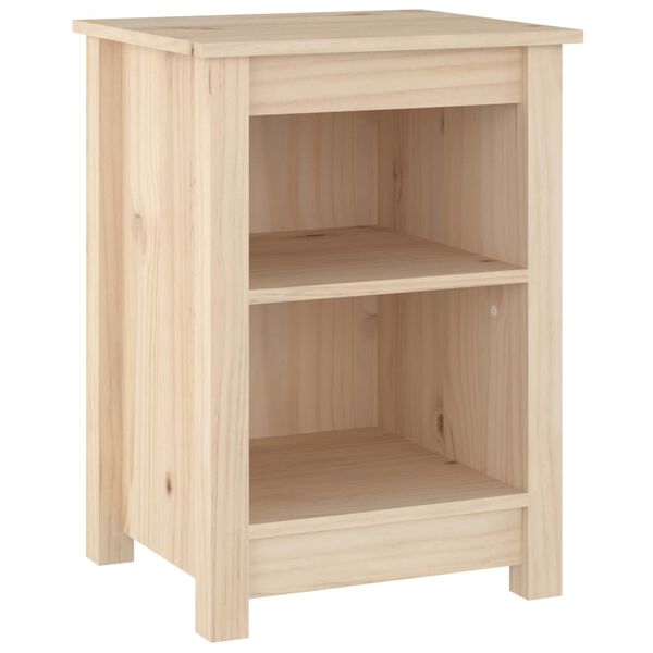 vidaXL Bedside Cabinet Set of 2 Pine Solid Pine Wood Small Storage