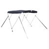 vidaXL 3-bow Bimini Top with Mesh Sidewalls 72.0x(53.9-59.8)x53.9"