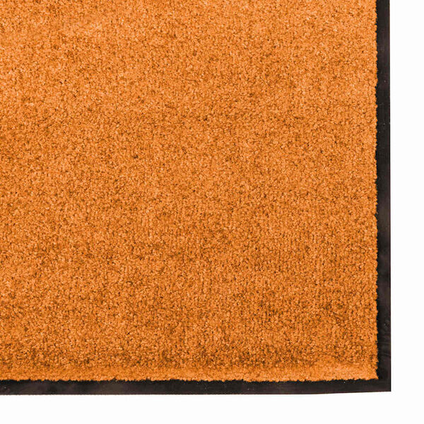 vidaXL Doormat Other Orange and Black 47.3" x 98.4" Polyamide and PVC