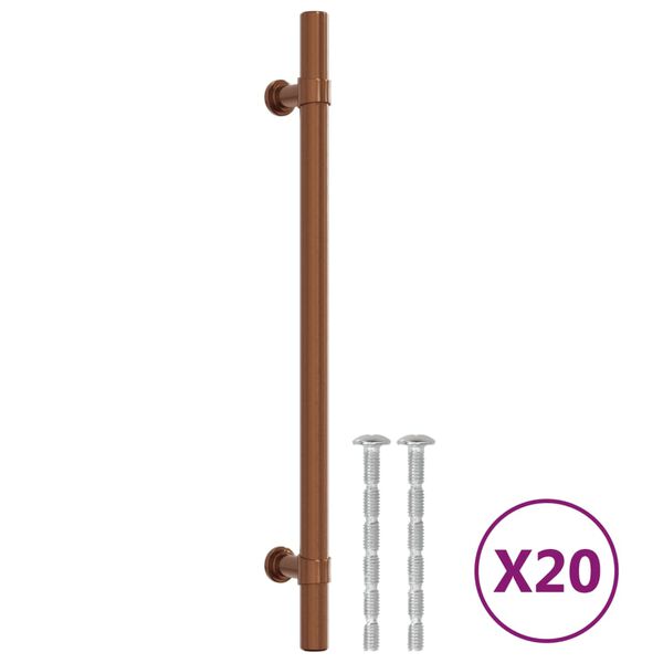 vidaXL Cabinet Handles 20 pcs Bronze 7.6" Stainless Steel