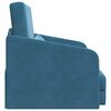 vidaXL Sofa Bed Blue 25.59 x 31.50 x 32.68 in Velvet