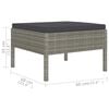 vidaXL Garden Furniture Set Grey