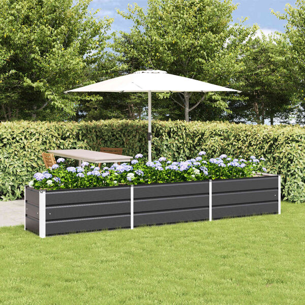 vidaXL Planter Anthracite 480 x 50 x 45 cm Galvanised Steel