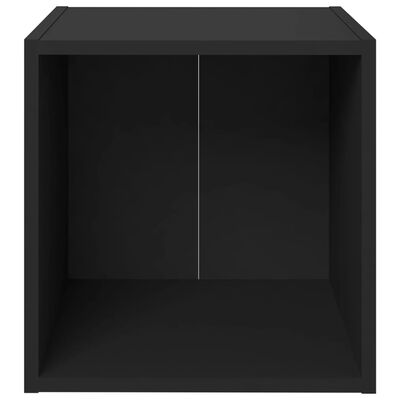 vidaXL TV Stand Black 14.6"x13.8"x14.6" Engineered Wood