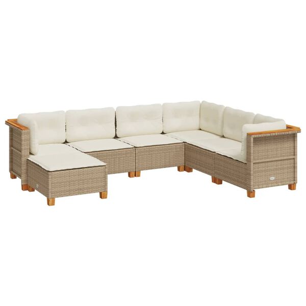 vidaXL Garden Sofa Set Beige