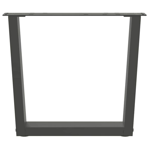 vidaXL Dining Table Leg Anthracite Powder-Coated Steel Standard Levelers