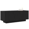 vidaXL TV Cabinet Black Oak 39.37 x 13.78 x 15.75 in Engineered Wood