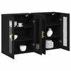vidaXL Wall Cabinets 2 pcs Black Oak 27.36 x 13.39 x 35.43 in