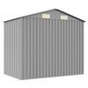 vidaXL Garden Shed Grey Galvanized Steel Large Garden Shed Rectangular