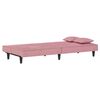 vidaXL Sofa Bed Pink Velvet (100% polyester), plywood Full-Size