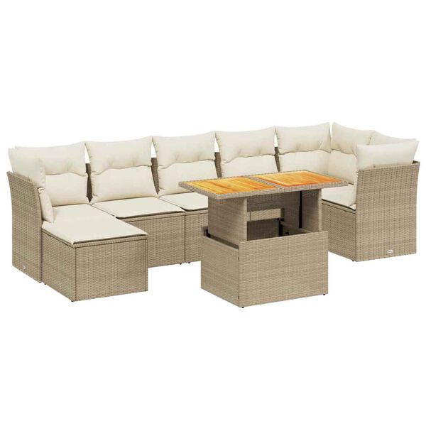 vidaXL Garden Sofa Set Beige