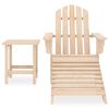 vidaXL Garden Chair Natural Wood Solid fir wood Standard Detachable
