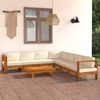 vidaXL Wooden Lounge Set Cream white, Wood