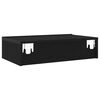 vidaXL TV Cabinet with LED Lights Black Oak 23.6"x13.8"x6.1"