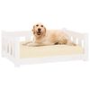 vidaXL Dog Bed White Solid Pine Wood 29.7 x 21.9 x 11.0 in Durable