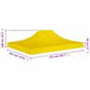 vidaXL Party Tent Roof Yellow 600D oxford fabric with PVC coating